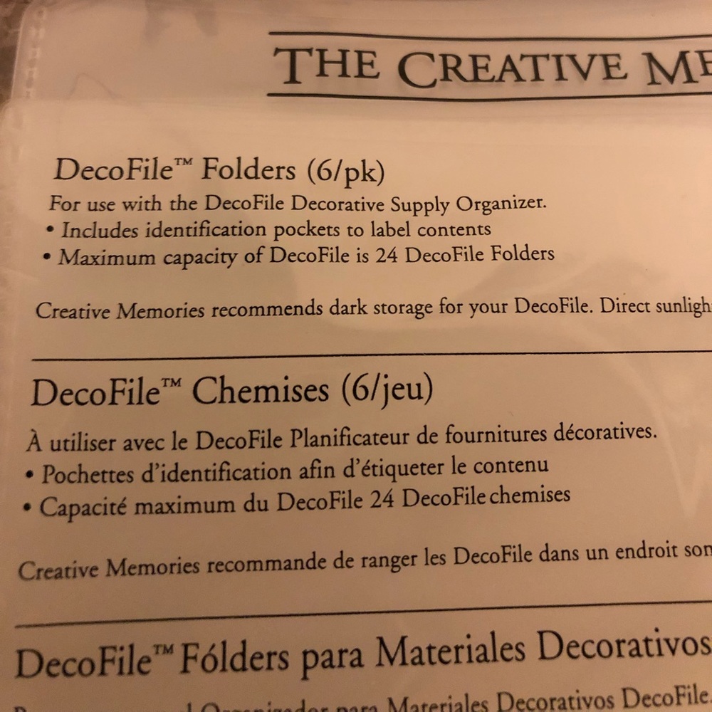 Decofike Sticker Folder - Creative Memories - New